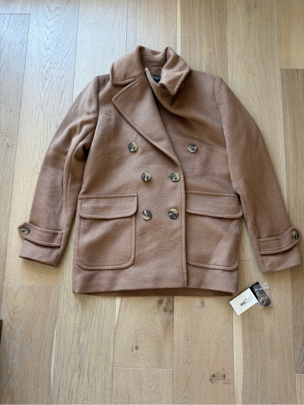 Ralph Lauren Double-Breasted Wool Peacoat